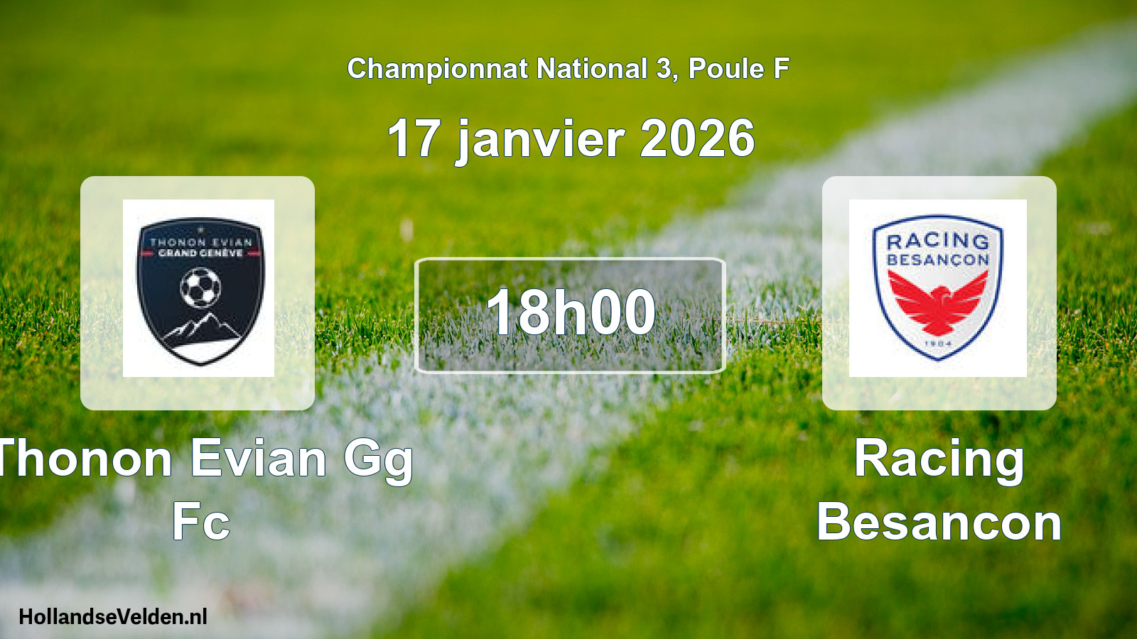 Scheduled Match: Thonon Evian Gg Fc - Racing Besancon (17 January 2026)