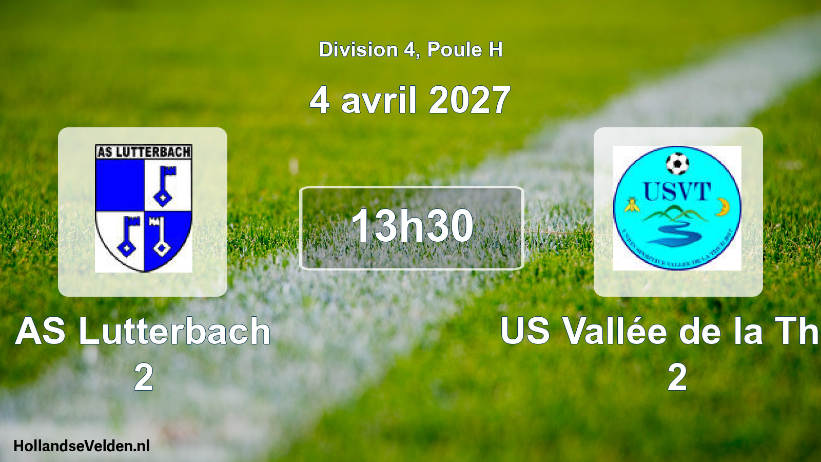 Scheduled Match: AS Lutterbach 2 - US Vallée de la Thur 2 (4 April 2027)