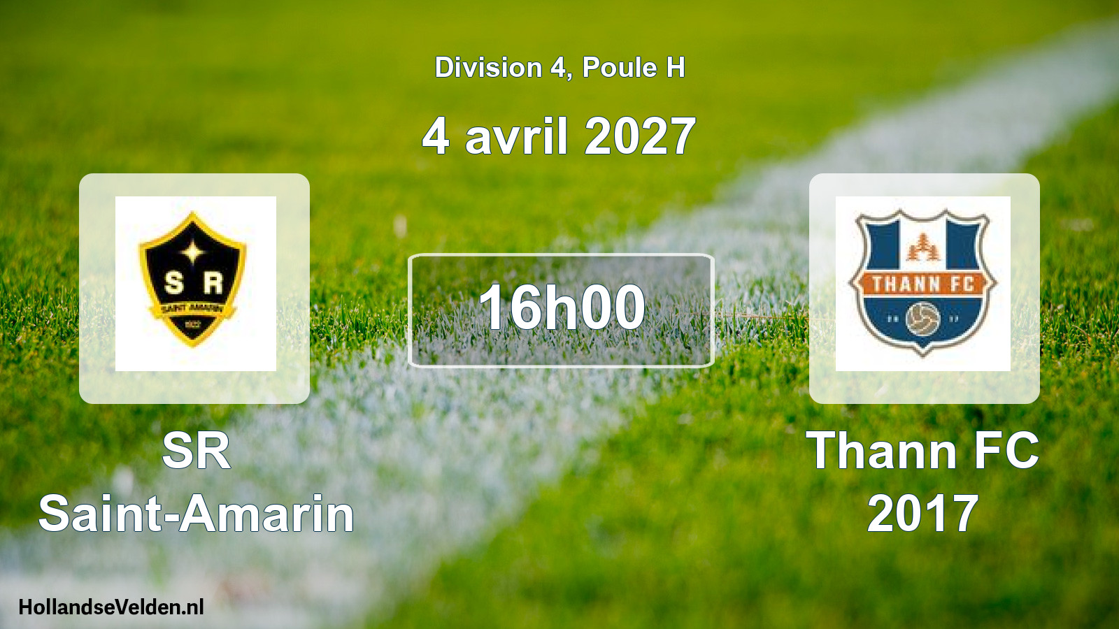 Scheduled Match: SR Saint-Amarin - Thann FC 2017 (4 April 2027)