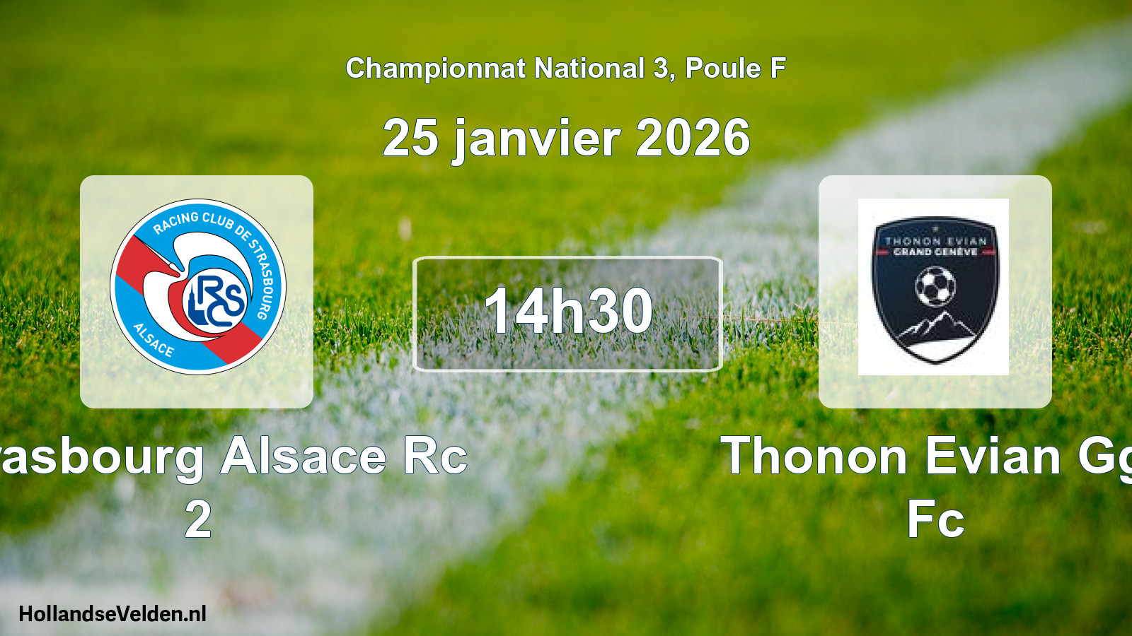 Scheduled Match: Strasbourg Alsace Rc 2 - Thonon Evian Gg Fc (25 January 2026)