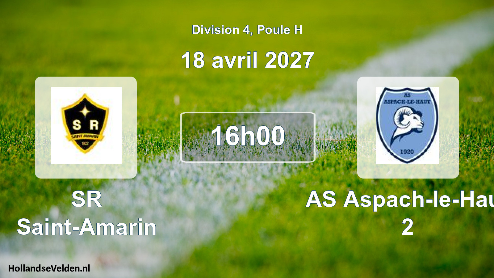 Scheduled Match: SR Saint-Amarin - AS Aspach-le-Haut 2 (18 April 2027)