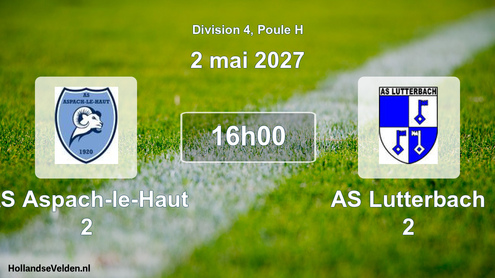 Match programmé: AS Aspach-le-Haut 2 - AS Lutterbach 2 (2 mai 2027)