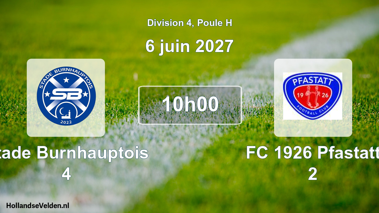 Scheduled Match: Stade Burnhauptois 4 - FC 1926 Pfastatt 2 (6 June 2027)