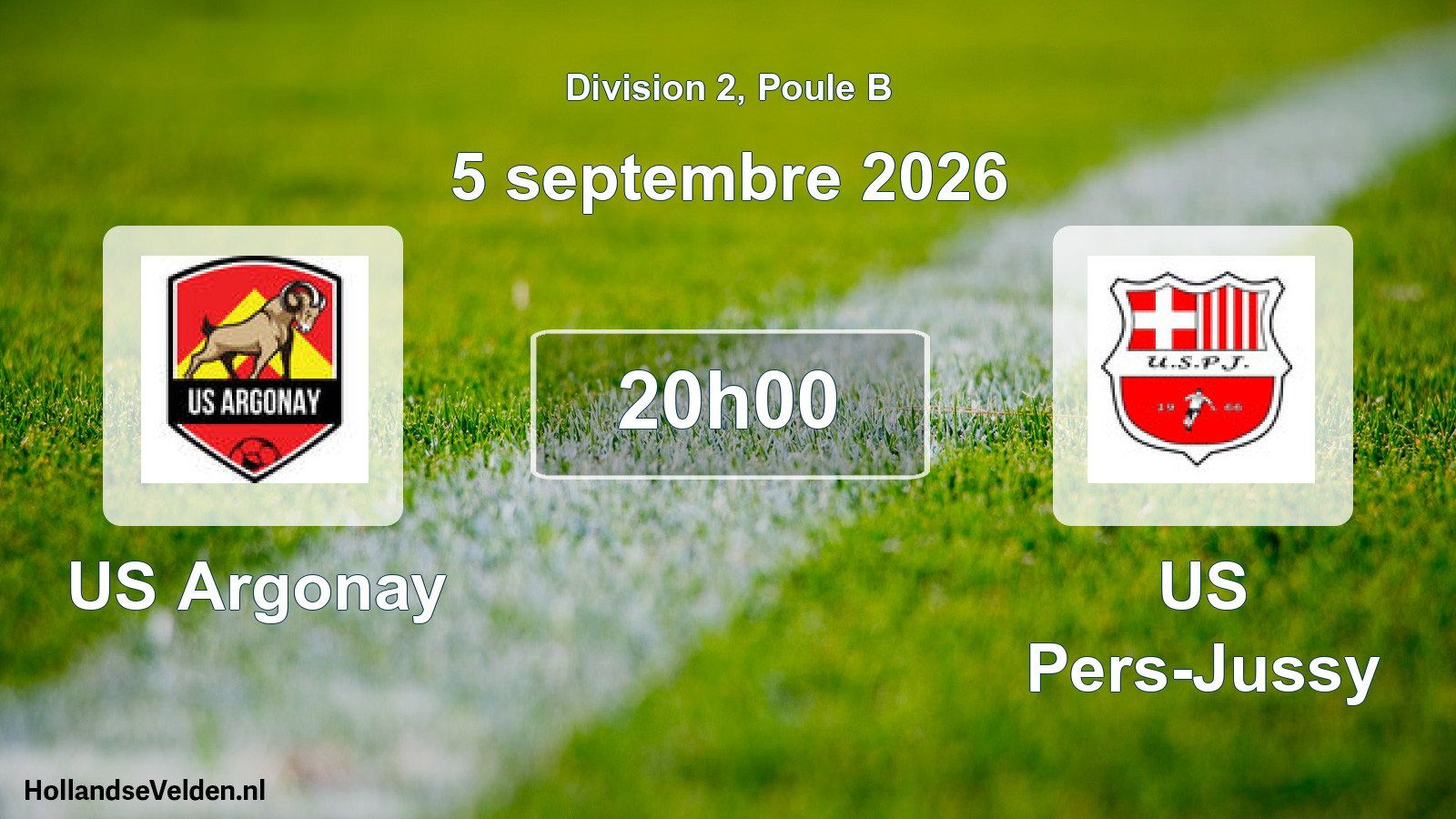 Scheduled Match: US Argonay - US Pers-Jussy (5 September 2026)