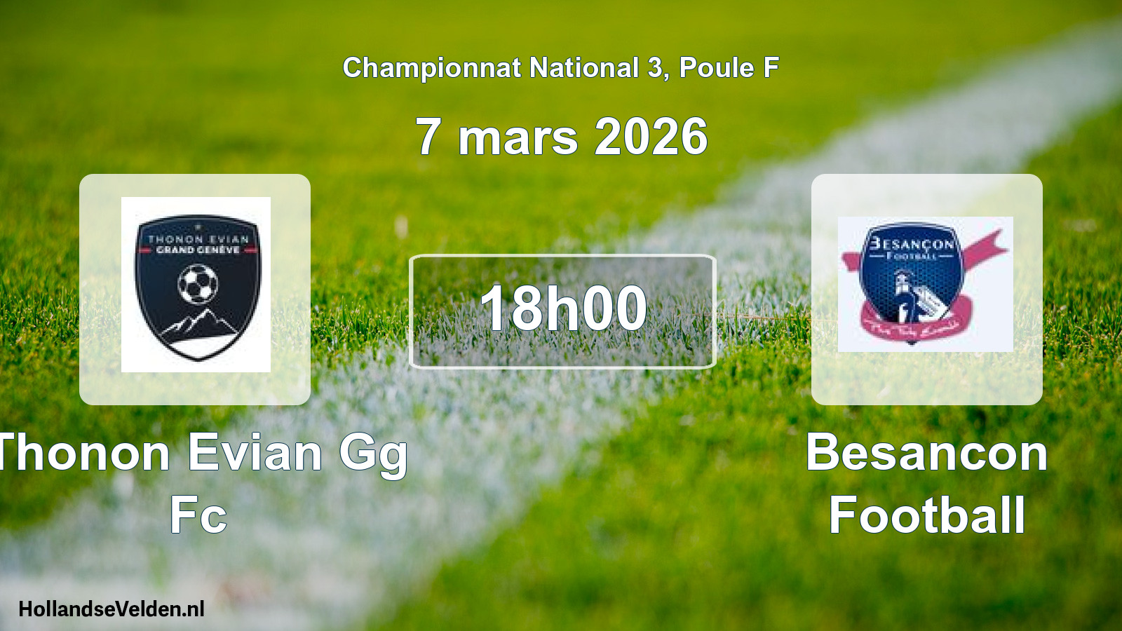 Scheduled Match: Thonon Evian Gg Fc - Besancon Football (7 March 2026)