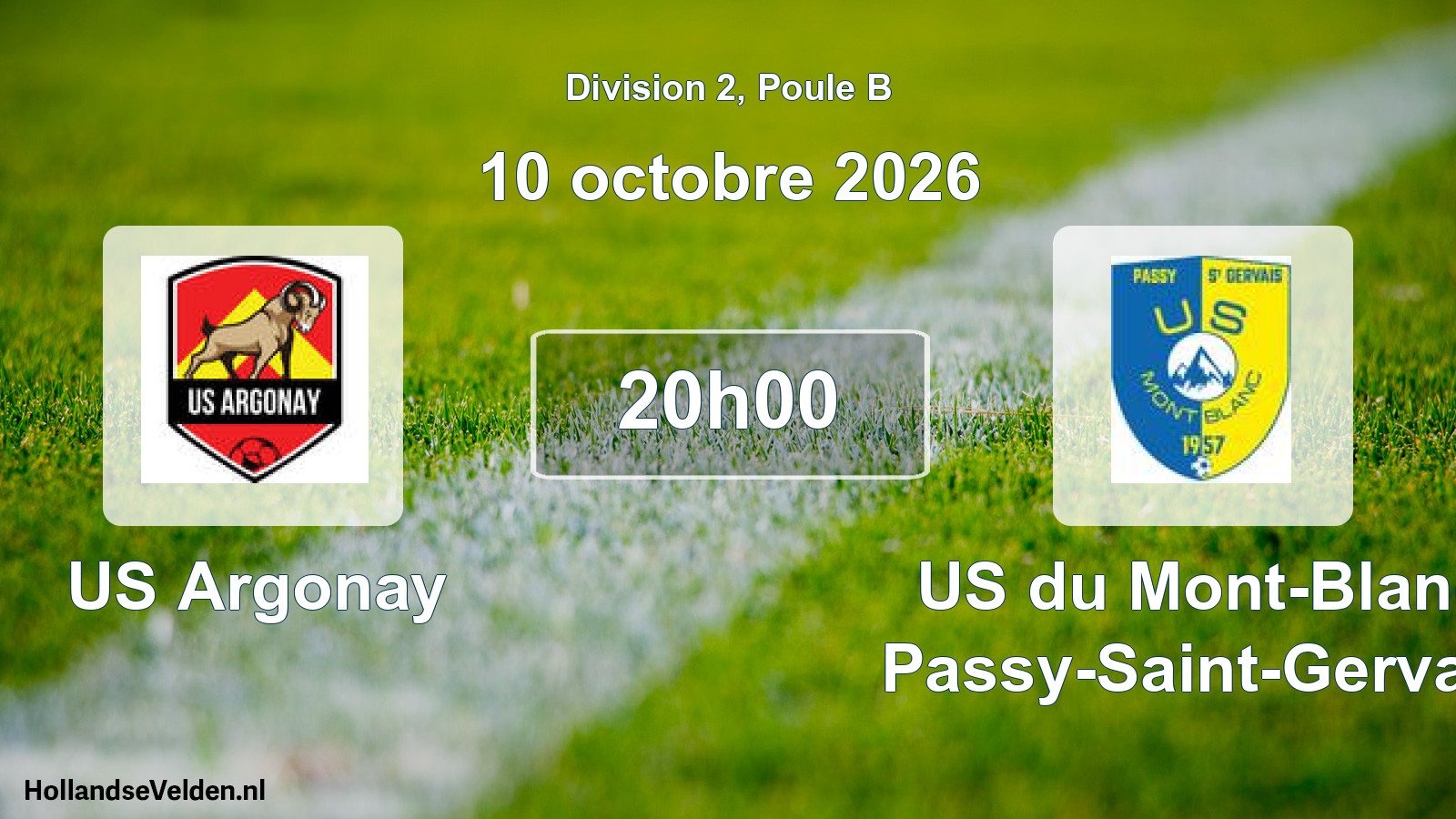 Match programmé: US Argonay - US du Mont-Blanc Passy-Saint-Gervais (10 octobre 2026)