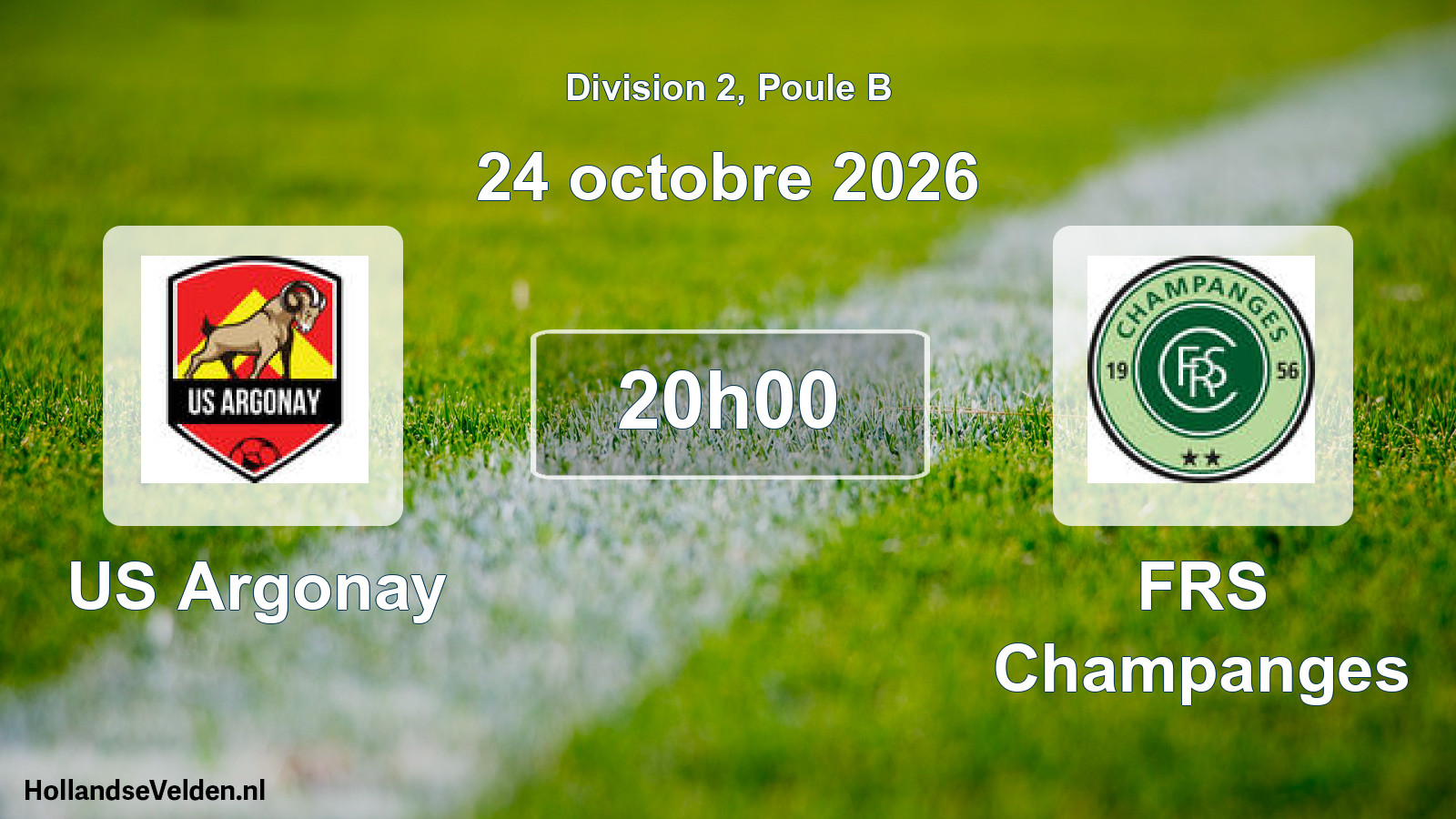 Match programmé: US Argonay - FRS Champanges (24 octobre 2026)