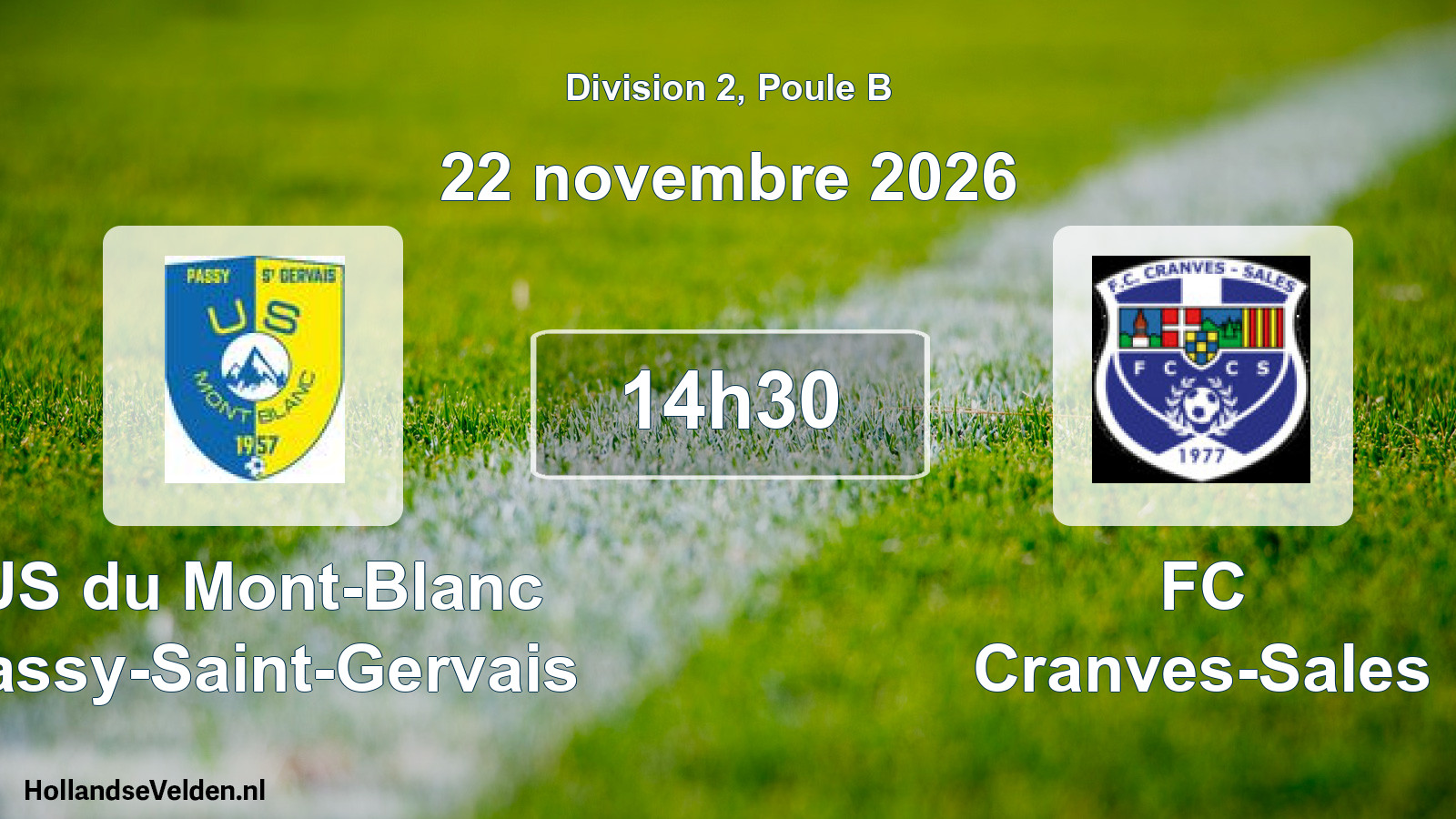 Match programmé: US du Mont-Blanc Passy-Saint-Gervais - FC Cranves-Sales (22 novembre 2026)