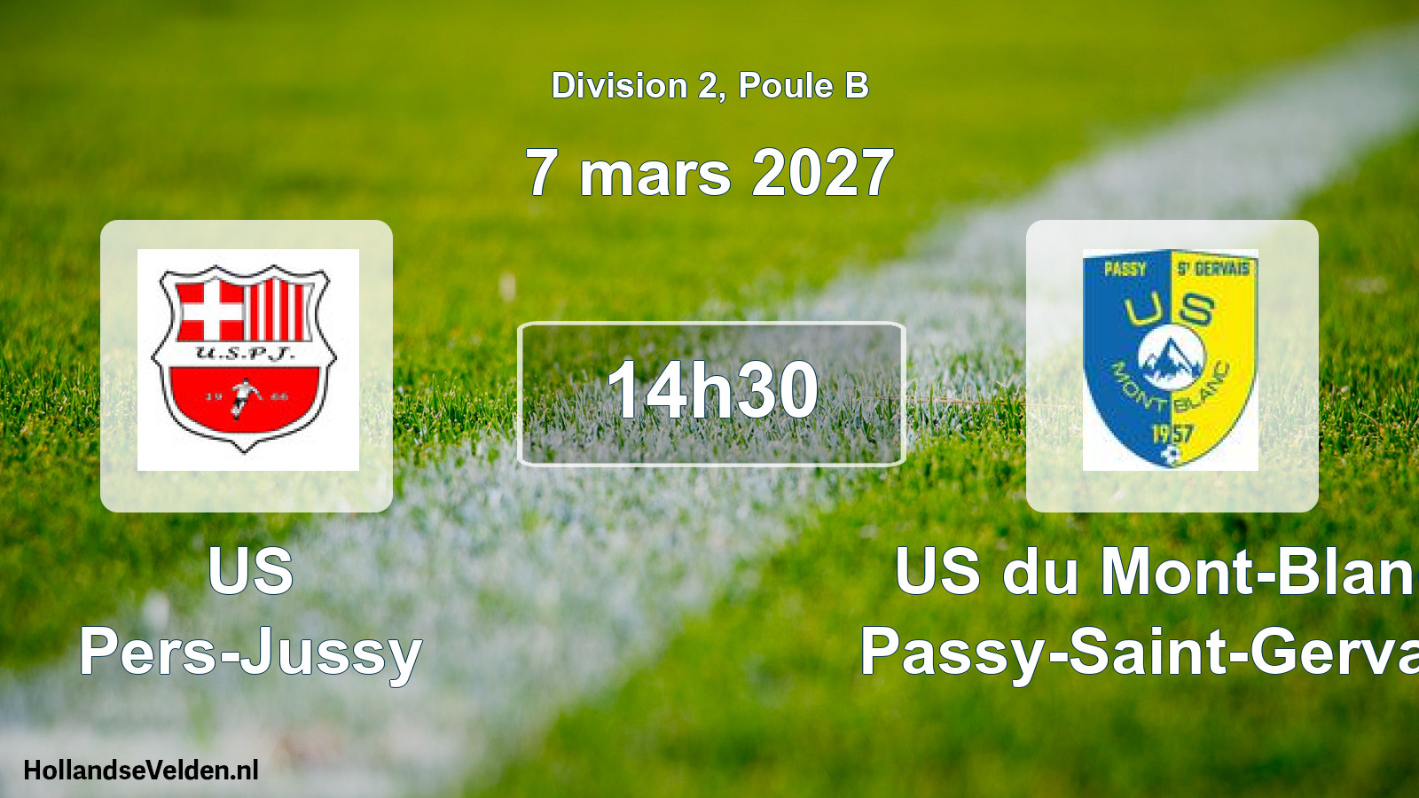 Match programmé: US Pers-Jussy - US du Mont-Blanc Passy-Saint-Gervais (7 mars 2027)