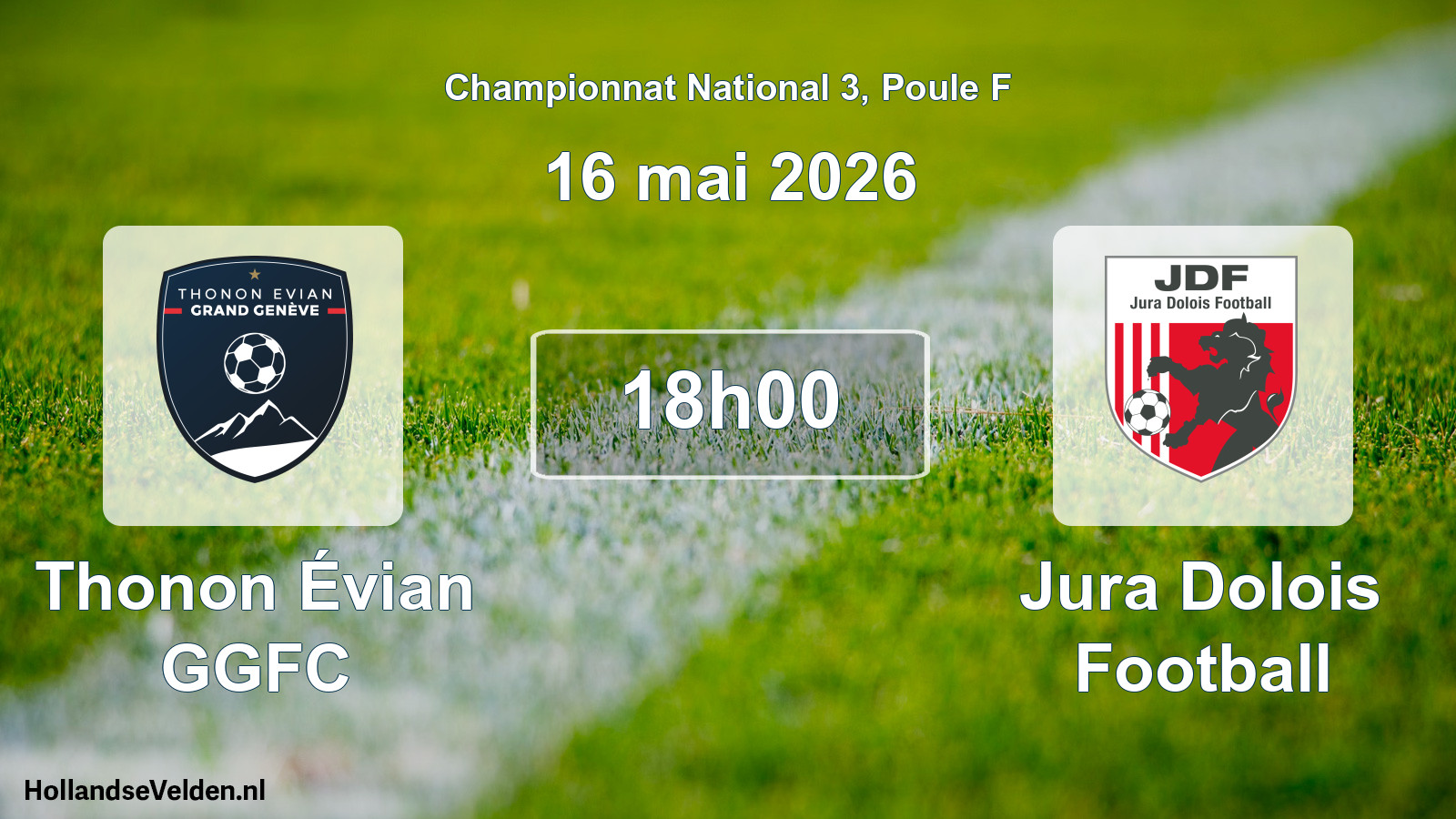 Geplande wedstrijd: Thonon Évian GGFC - Jura Dolois Football (16 mei 2026)