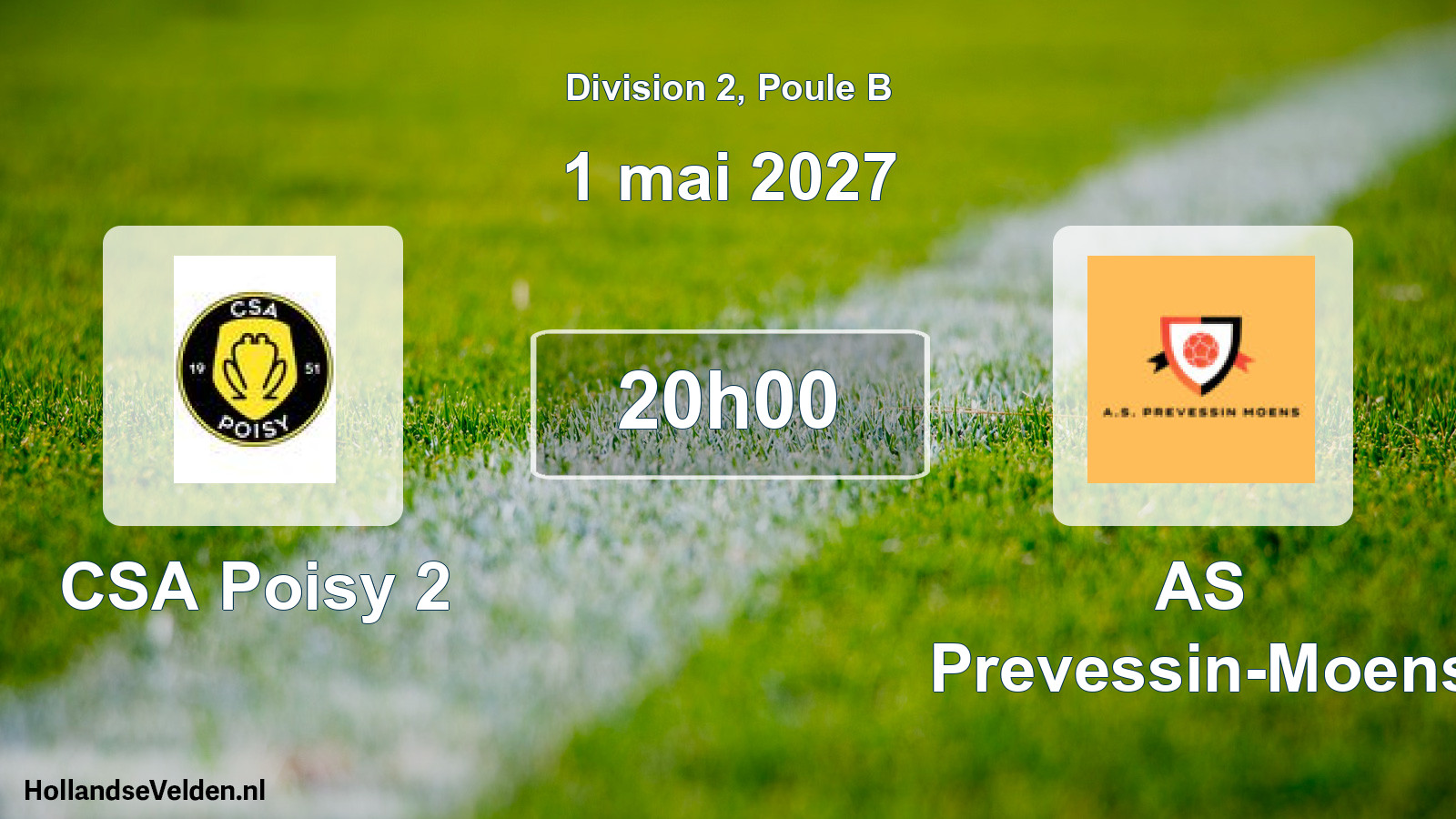 Match programmé: CSA Poisy 2 - AS Prevessin-Moens (1 mai 2027)