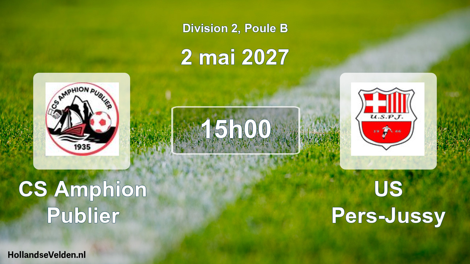 Match programmé: CS Amphion Publier - US Pers-Jussy (2 mai 2027)