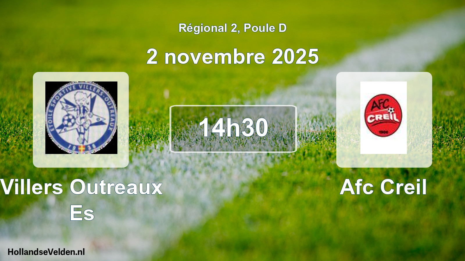Geplande wedstrijd: Villers Outreaux Es - Afc Creil (2 november 2025)