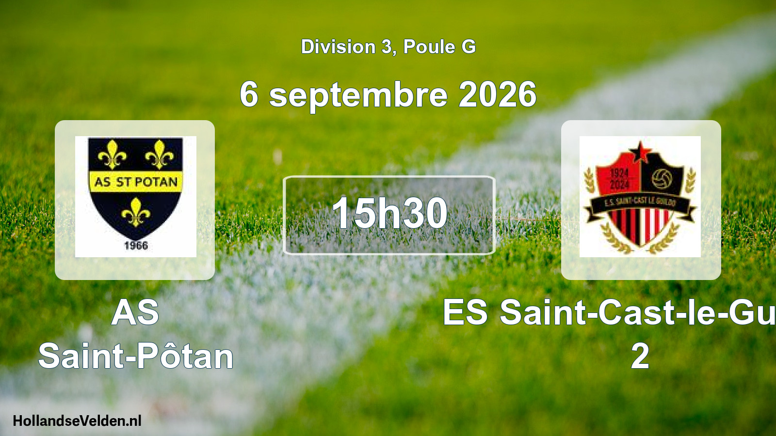 Match programmé: AS Saint-Pôtan - ES Saint-Cast-le-Guildo 2 (6 septembre 2026)