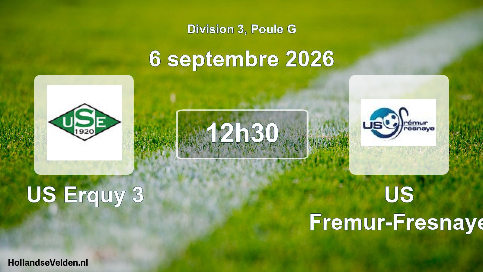Match programmé: US Erquy 3 - US Fremur-Fresnaye (6 septembre 2026)