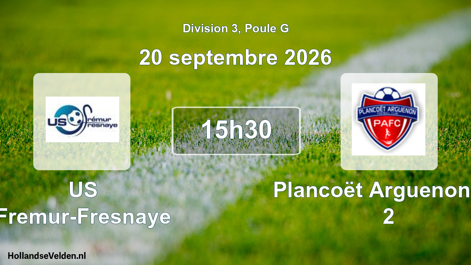 Match programmé: US Fremur-Fresnaye - Plancoët Arguenon FC 2 (20 septembre 2026)