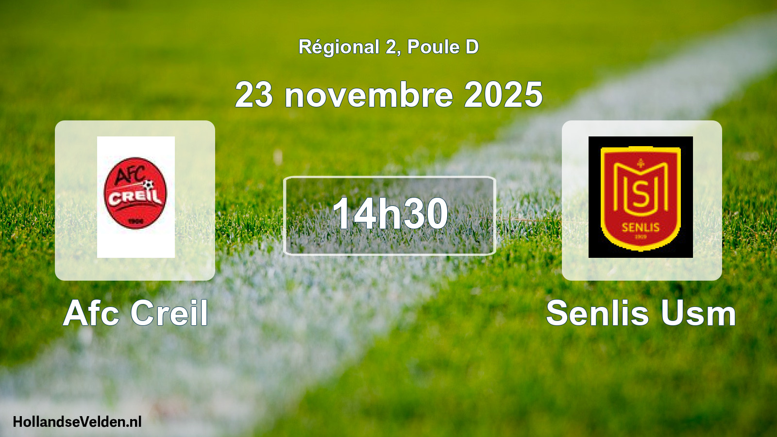 Geplande wedstrijd: Afc Creil - Senlis Usm (23 novembre 2025)