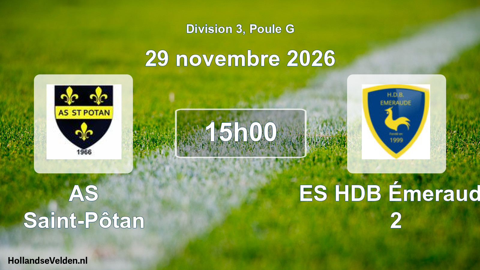 Match programmé: AS Saint-Pôtan - ES HDB Émeraude 2 (29 novembre 2026)
