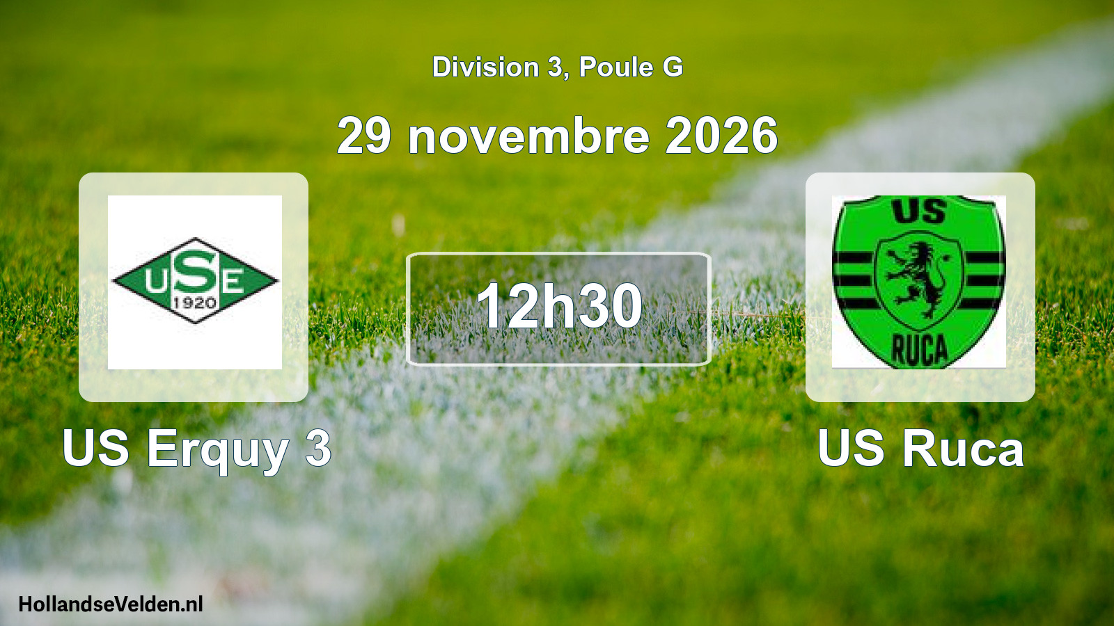 Match programmé: US Erquy 3 - US Ruca (29 novembre 2026)