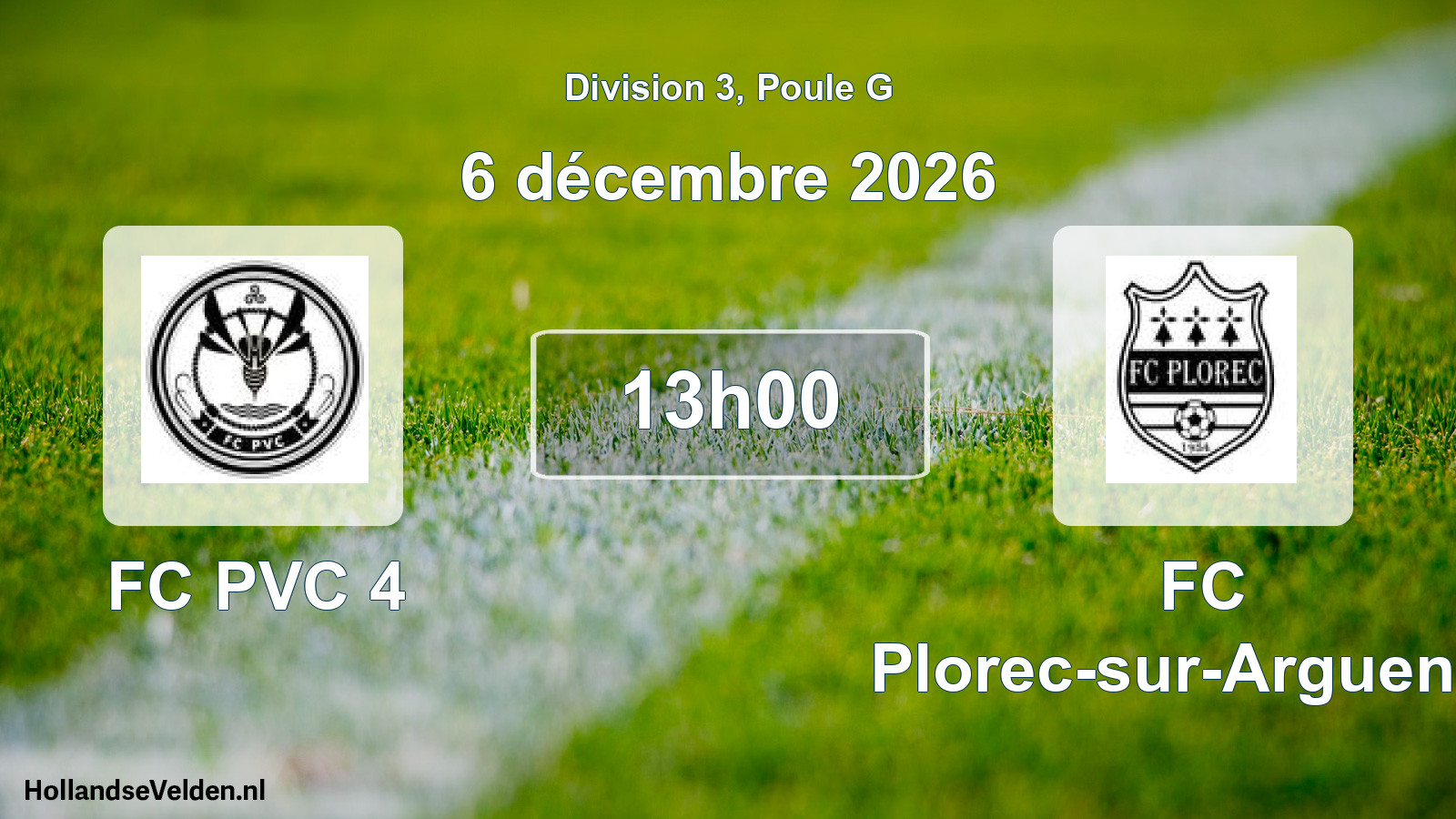Match programmé: FC PVC 4 - FC Plorec-sur-Arguenon (6 décembre 2026)