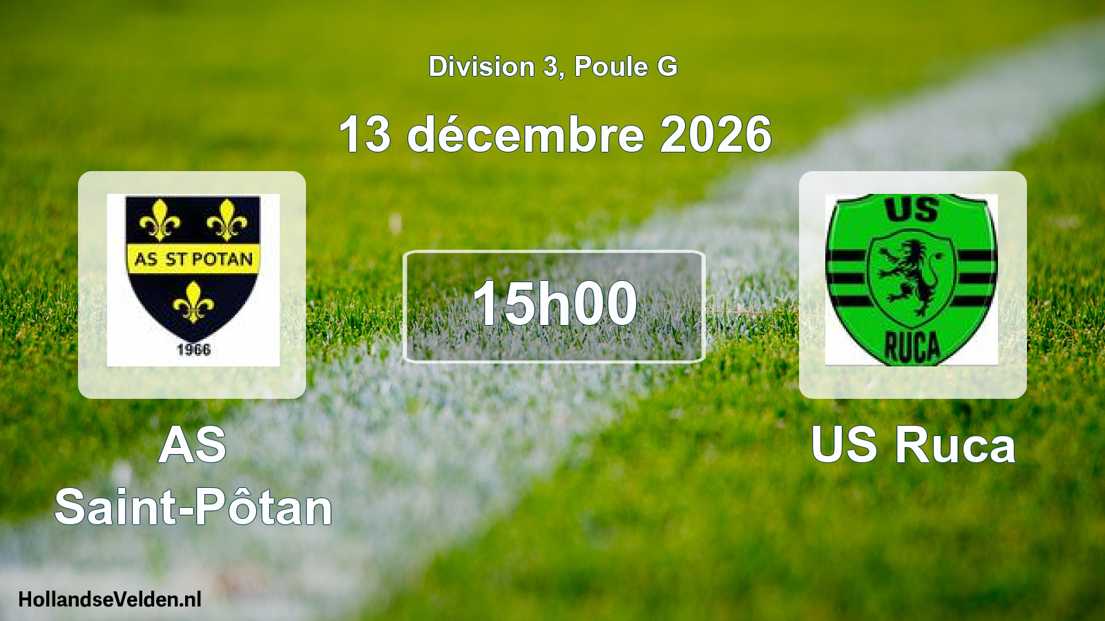 Match programmé: AS Saint-Pôtan - US Ruca (13 décembre 2026)