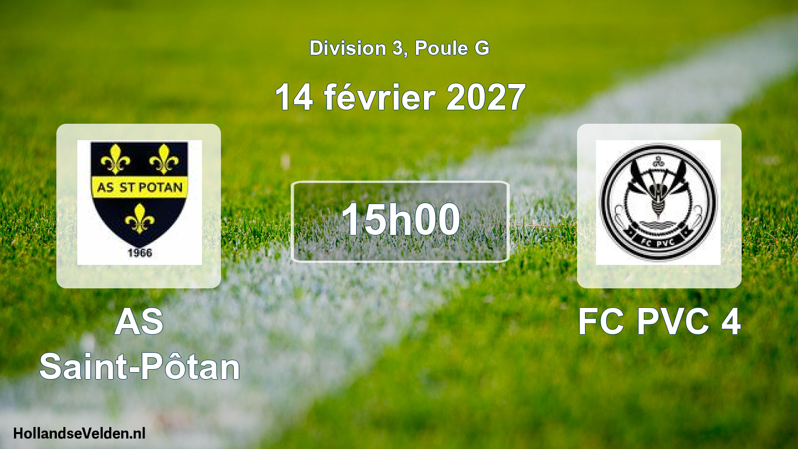 Match programmé: AS Saint-Pôtan - FC PVC 4 (14 février 2027)