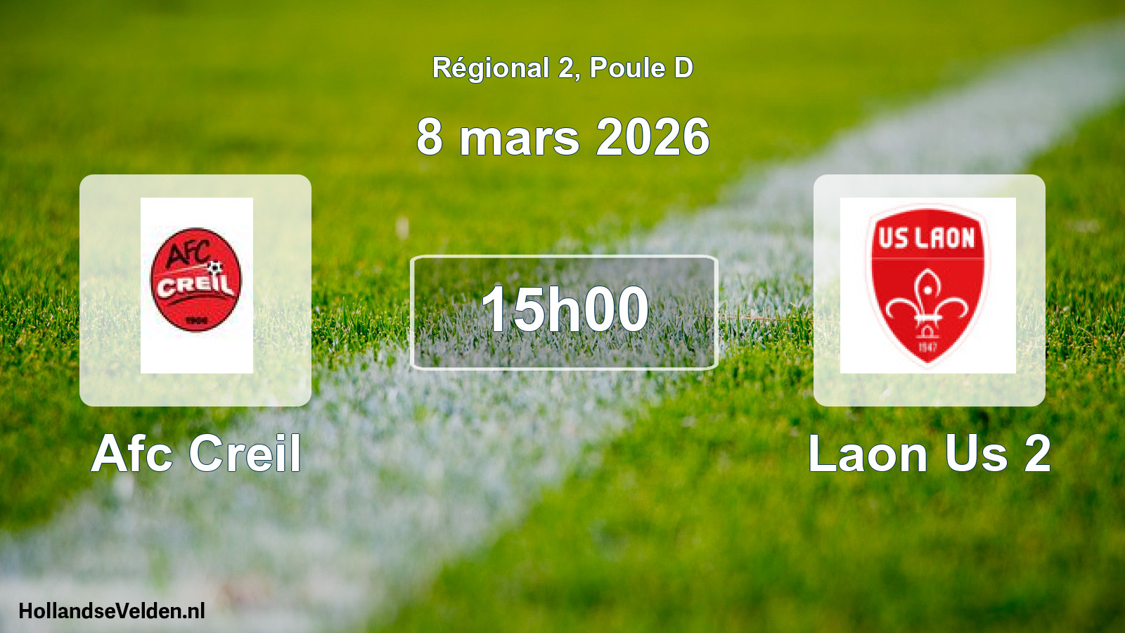 Geplande wedstrijd: Afc Creil - Laon Us 2 (8 mars 2026)