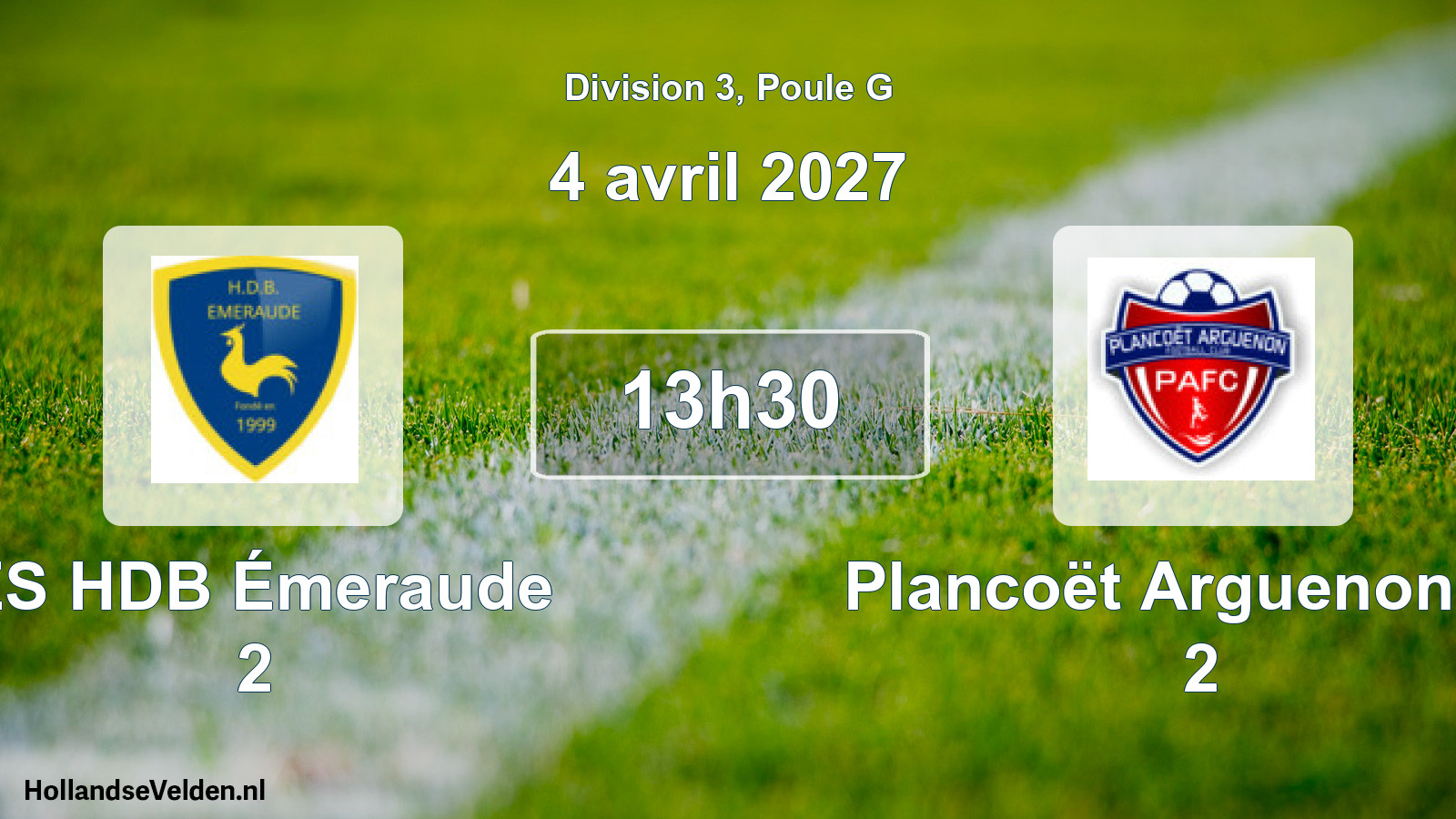 Match programmé: ES HDB Émeraude 2 - Plancoët Arguenon FC 2 (4 avril 2027)