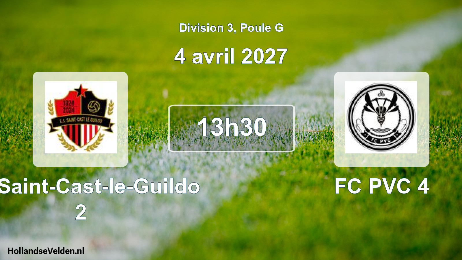 Match programmé: ES Saint-Cast-le-Guildo 2 - FC PVC 4 (4 avril 2027)
