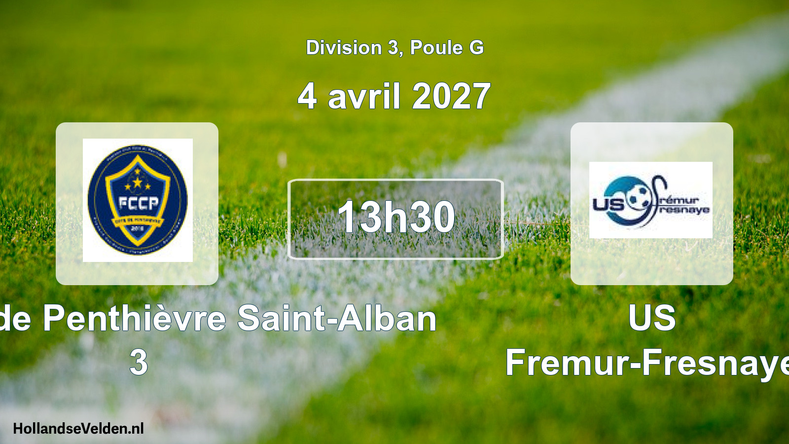 Match programmé: FC Côte de Penthièvre Saint-Alban 3 - US Fremur-Fresnaye (4 avril 2027)