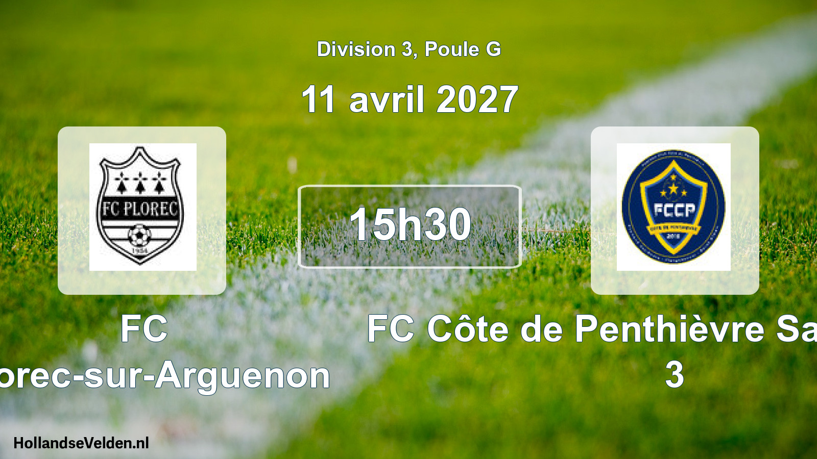 Match programmé: FC Plorec-sur-Arguenon - FC Côte de Penthièvre Saint-Alban 3 (11 avril 2027)