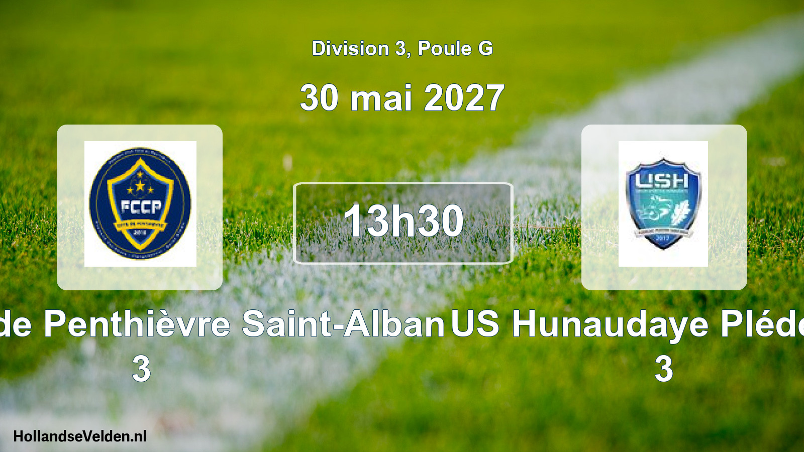 Match programmé: FC Côte de Penthièvre Saint-Alban 3 - US Hunaudaye Plédéliac 3 (30 mai 2027)