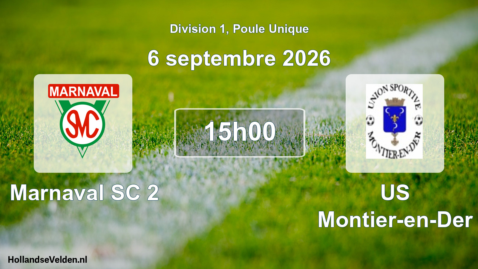 Match programmé: Marnaval SC 2 - US Montier-en-Der (6 septembre 2026)