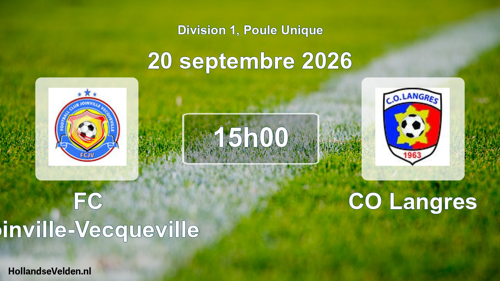 Match programmé: FC Joinville-Vecqueville - CO Langres (20 septembre 2026)