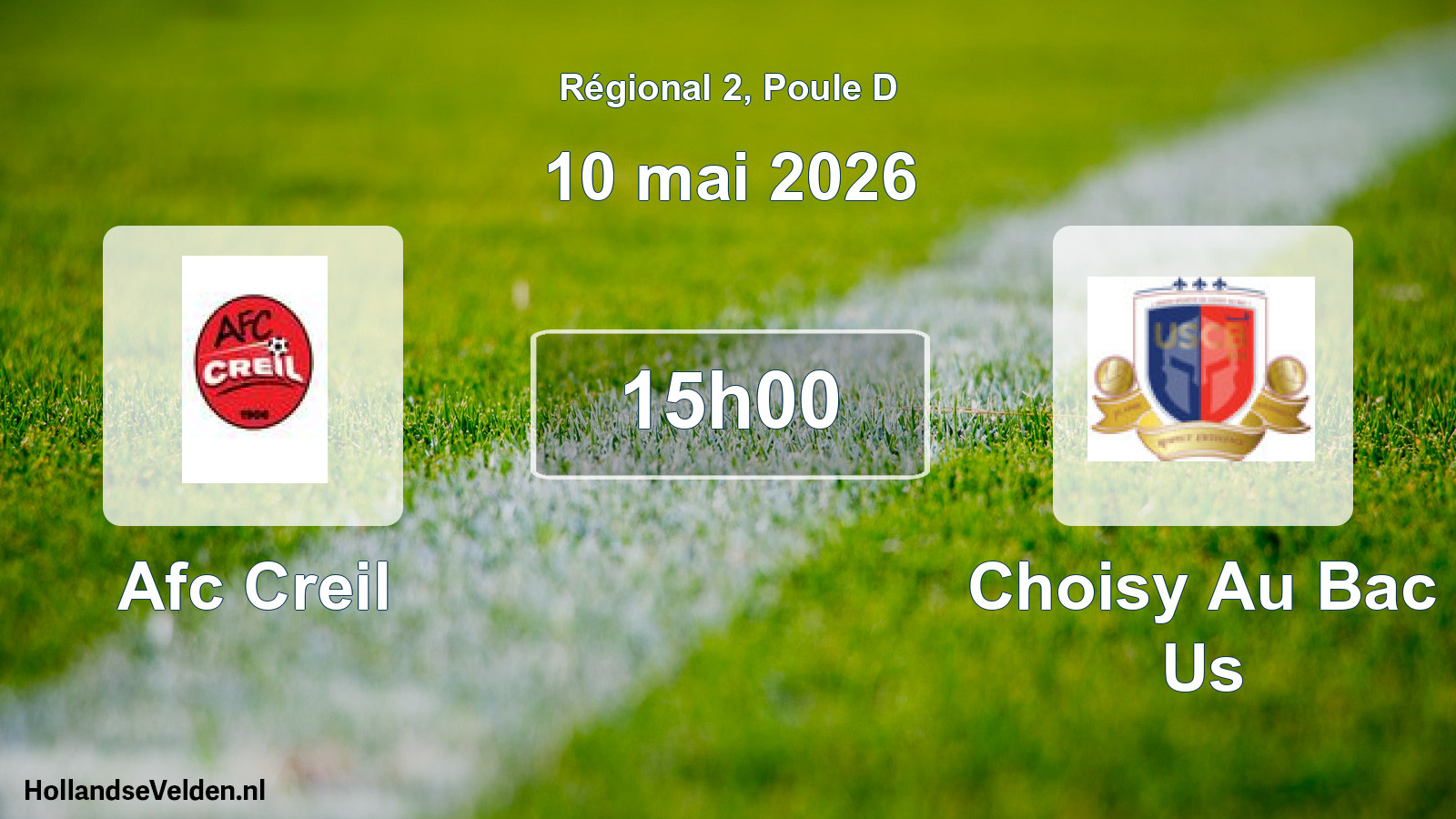 Scheduled Match: Afc Creil - Choisy Au Bac Us (10 May 2026)