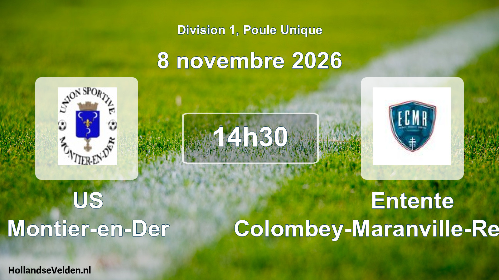 Match programmé: US Montier-en-Der - Entente Colombey-Maranville-Rennepont (8 novembre 2026)