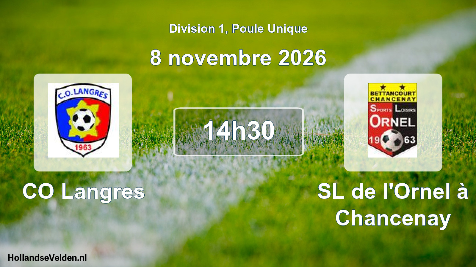 Match programmé: CO Langres - SL de l'Ornel à Chancenay (8 novembre 2026)
