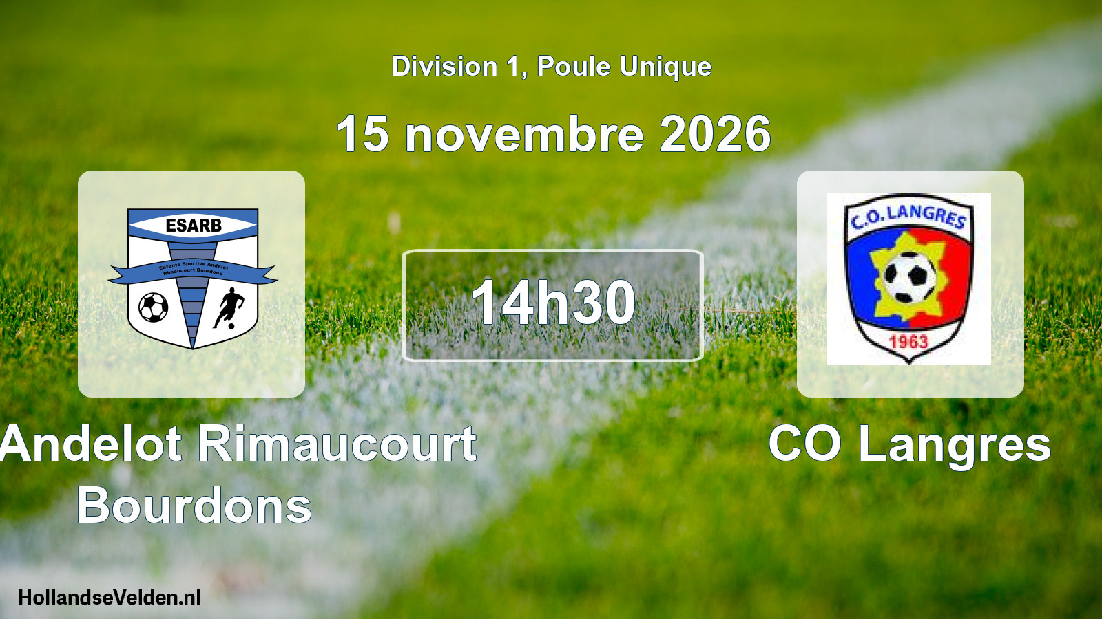 Match programmé: ES Andelot Rimaucourt Bourdons - CO Langres (15 novembre 2026)