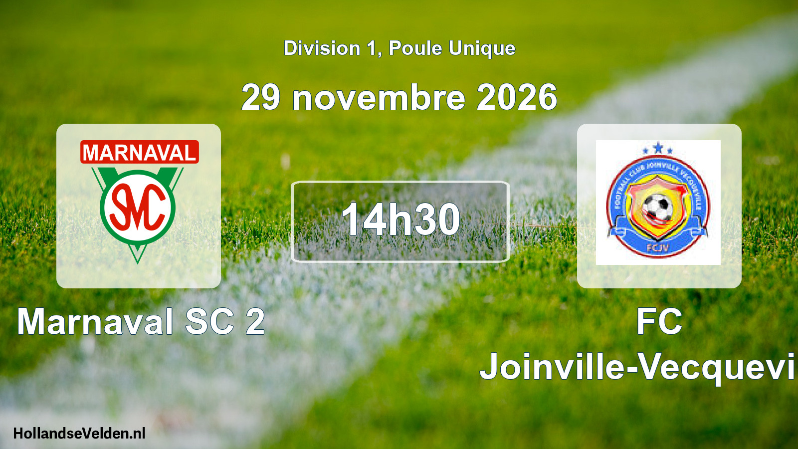 Match programmé: Marnaval SC 2 - FC Joinville-Vecqueville (29 novembre 2026)