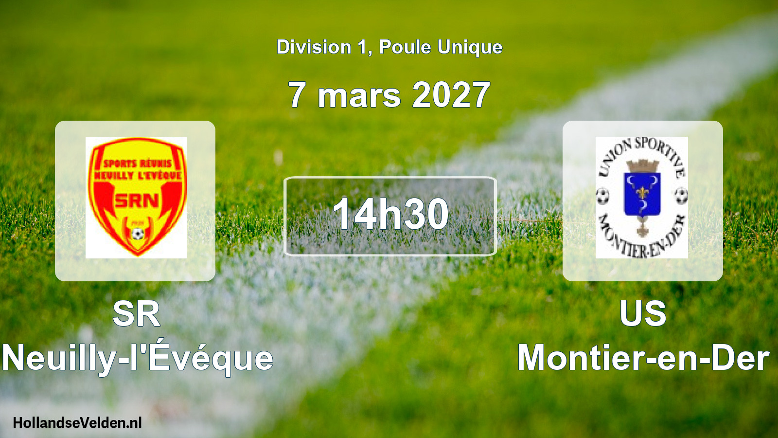 Match programmé: SR Neuilly-l'Évéque - US Montier-en-Der (7 mars 2027)