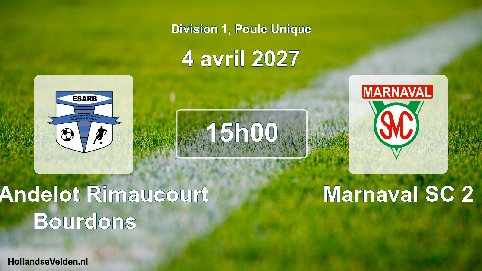 Match programmé: ES Andelot Rimaucourt Bourdons - Marnaval SC 2 (4 avril 2027)