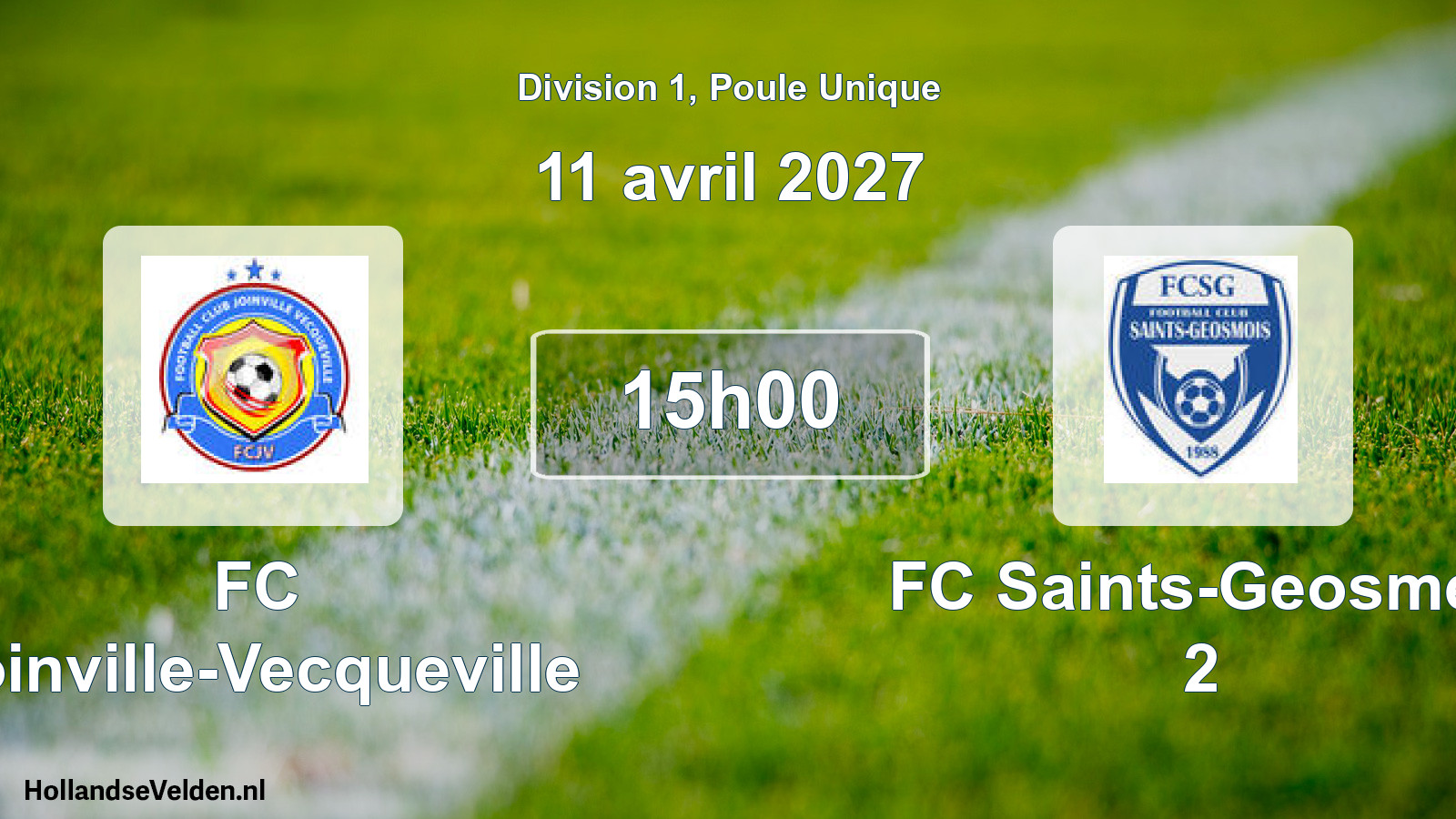 Match programmé: FC Joinville-Vecqueville - FC Saints-Geosmes 2 (11 avril 2027)