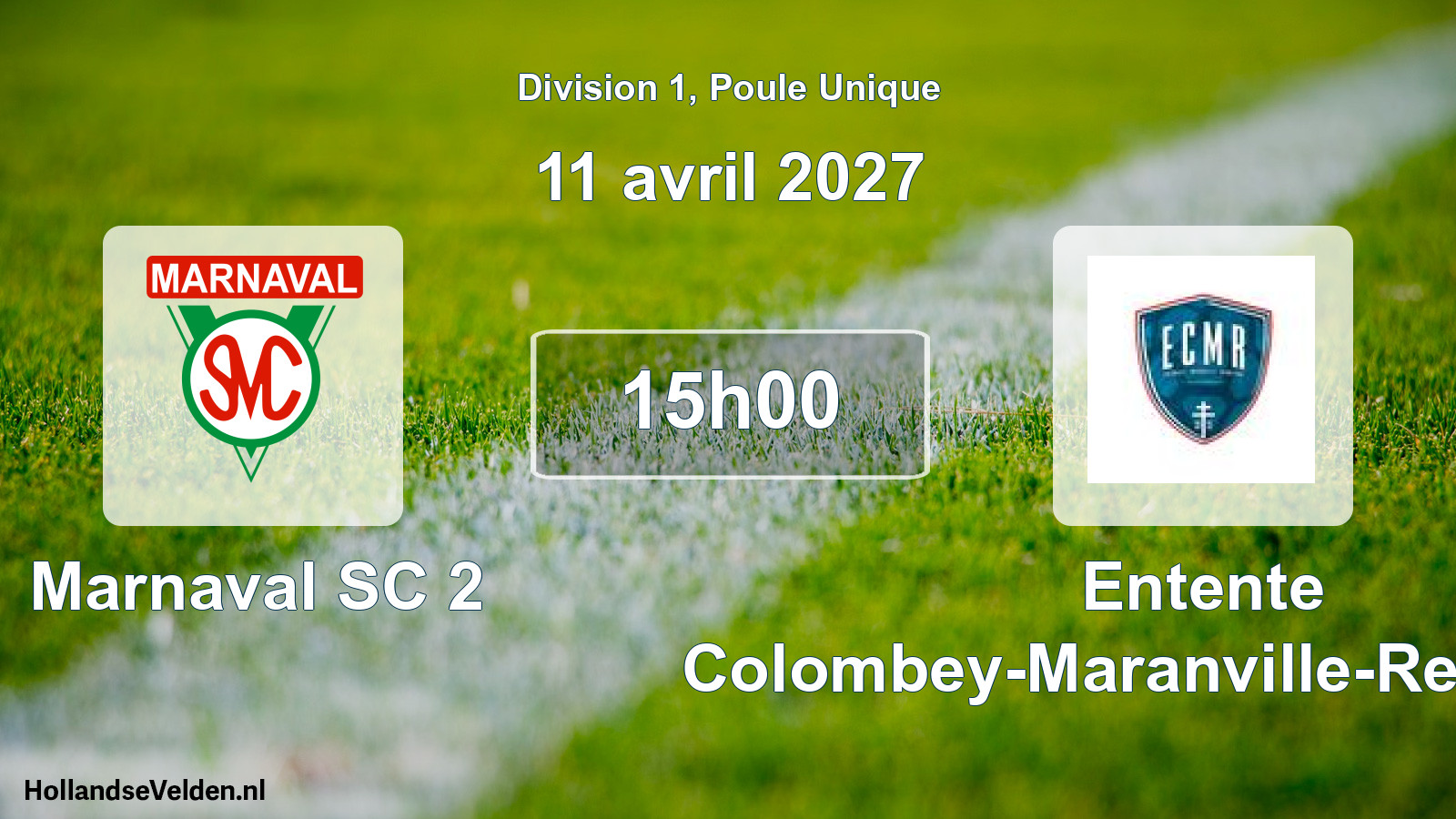 Match programmé: Marnaval SC 2 - Entente Colombey-Maranville-Rennepont (11 avril 2027)