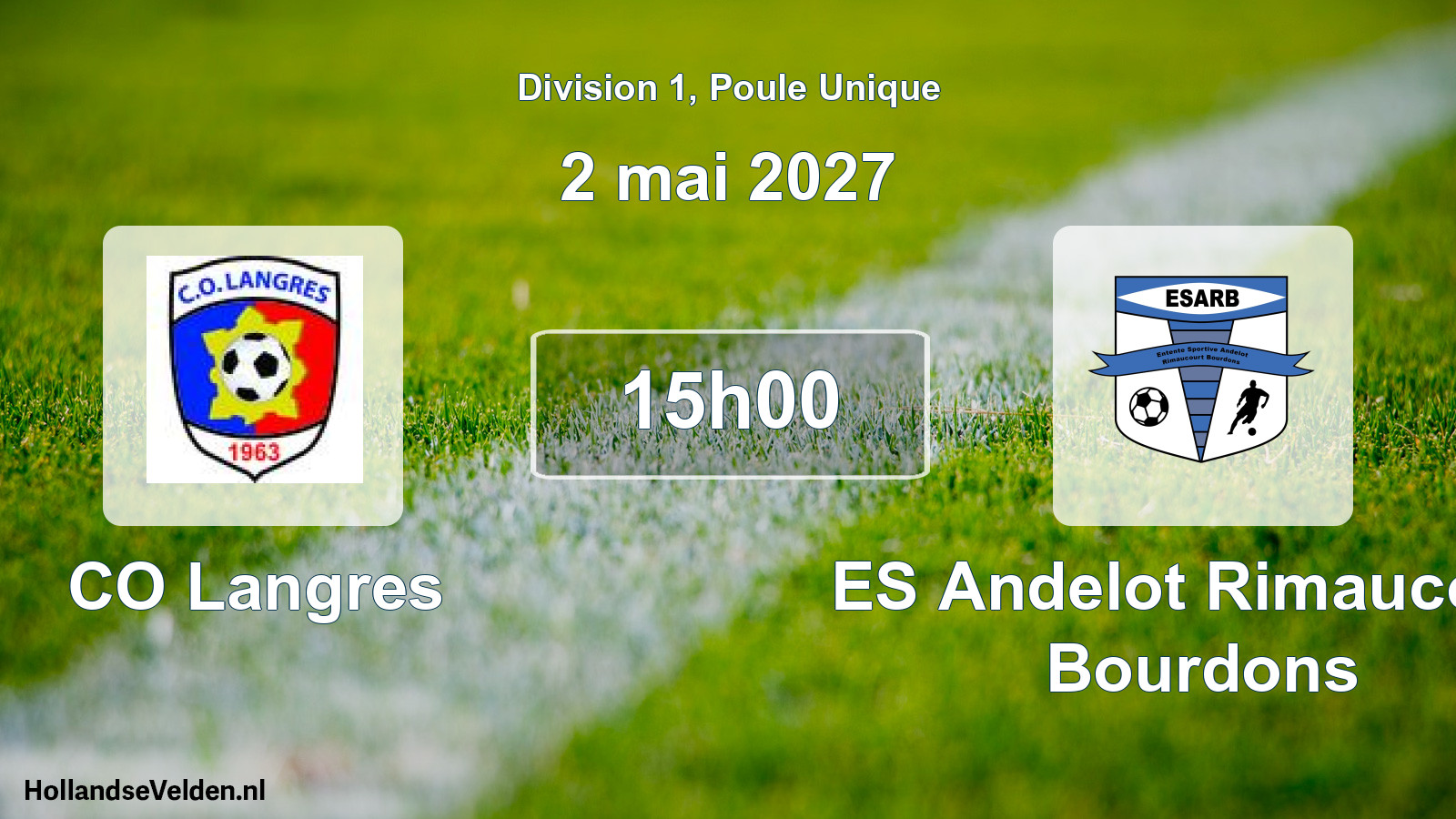 Match programmé: CO Langres - ES Andelot Rimaucourt Bourdons (2 mai 2027)