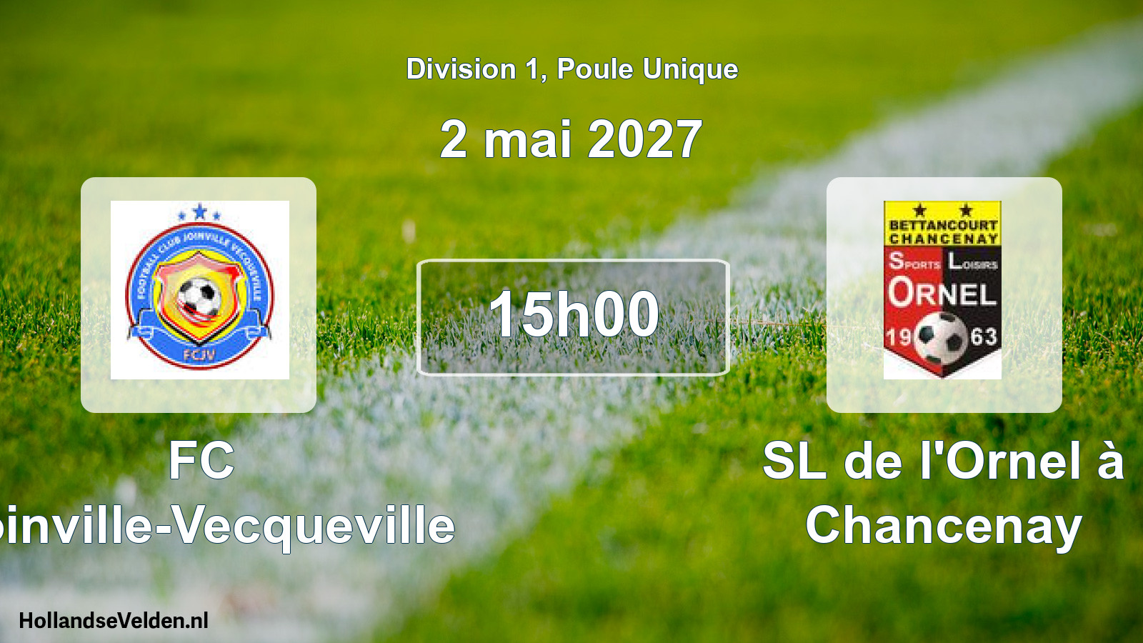 Match programmé: FC Joinville-Vecqueville - SL de l'Ornel à Chancenay (2 mai 2027)