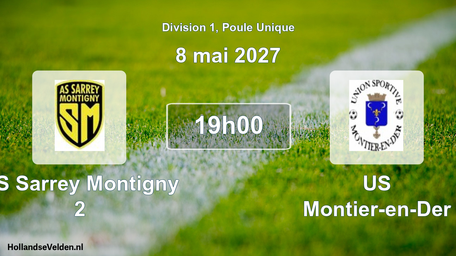 Match programmé: AS Sarrey Montigny 2 - US Montier-en-Der (8 mai 2027)