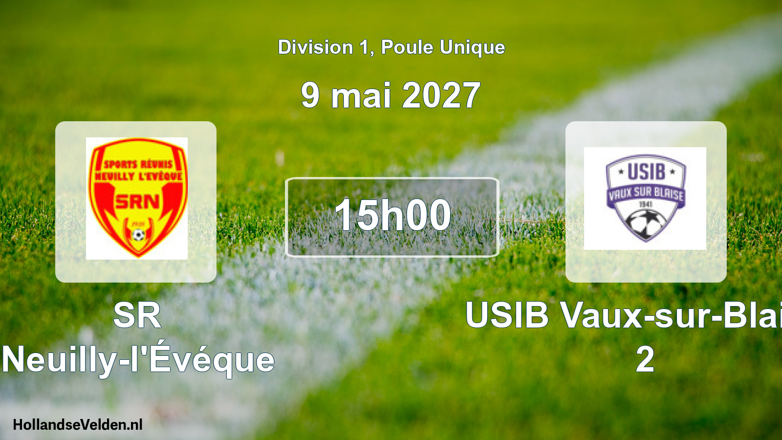 Match programmé: SR Neuilly-l'Évéque - USIB Vaux-sur-Blaise 2 (9 mai 2027)