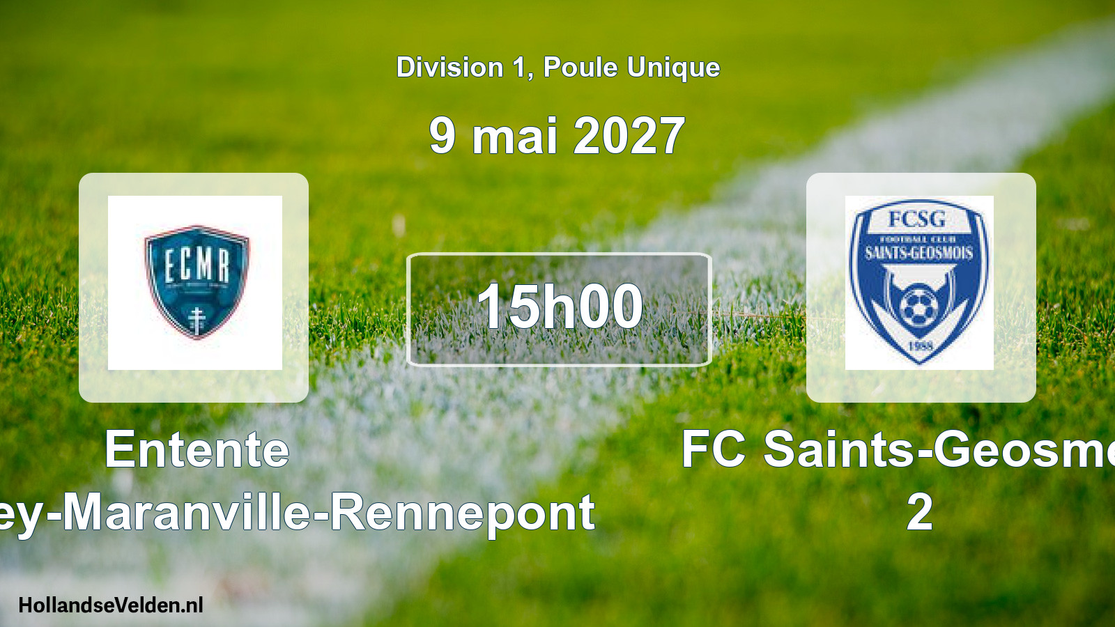 Match programmé: Entente Colombey-Maranville-Rennepont - FC Saints-Geosmes 2 (9 mai 2027)