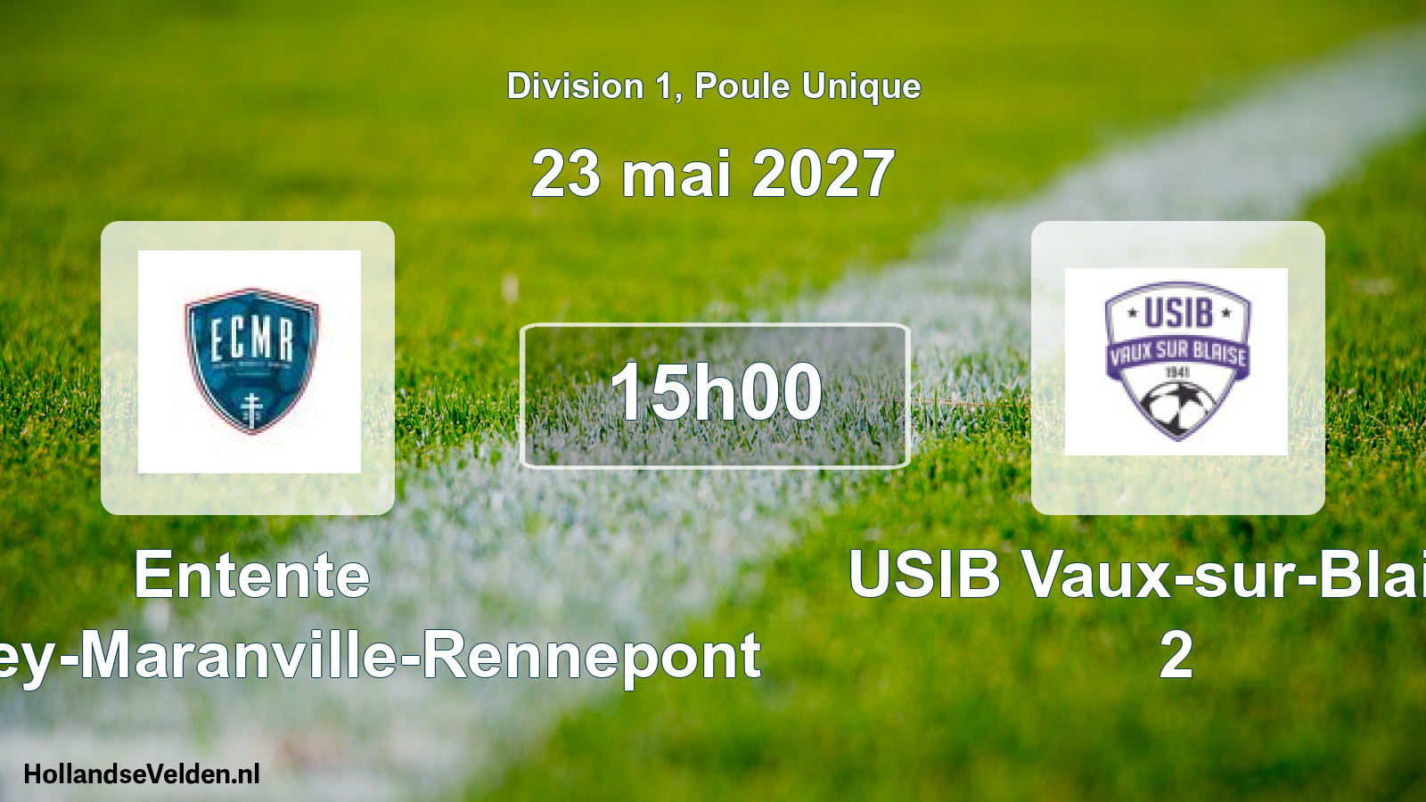 Match programmé: Entente Colombey-Maranville-Rennepont - USIB Vaux-sur-Blaise 2 (23 mai 2027)