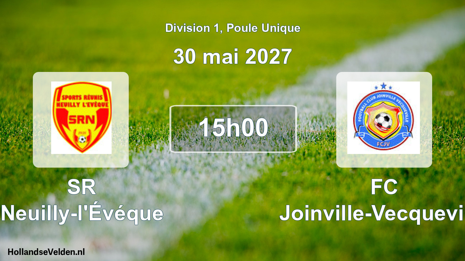 Match programmé: SR Neuilly-l'Évéque - FC Joinville-Vecqueville (30 mai 2027)